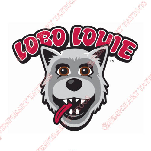 New Mexico Lobos Customize Temporary Tattoos Stickers NO.5422